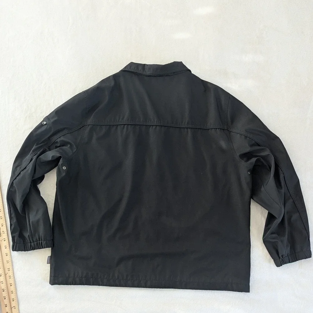 Calvin Klein Mens Black‎ Full Zip Collared Jacket Lightweight XL